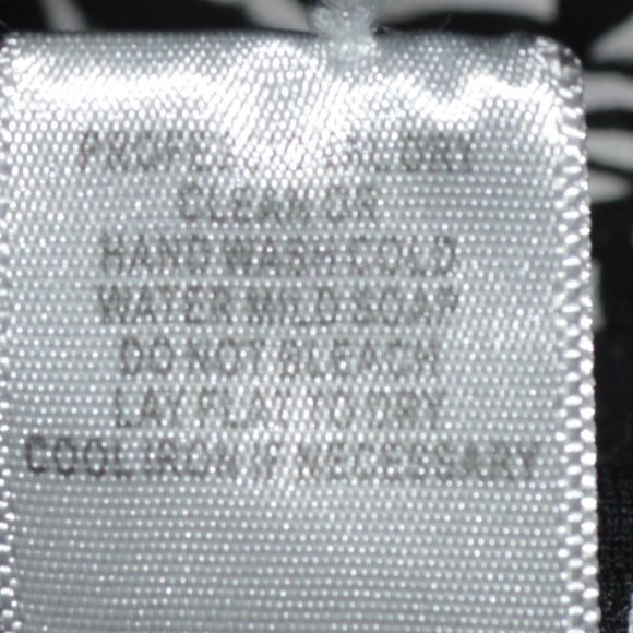 Cache S Black White Strapless Dress Leaf Pattern - Picture 5 of 6